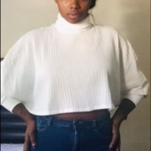Cropped turtleneck sweater